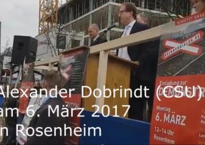 Statement zum Jahrestag unserer Demo in Rosenheim – Hat Herr BM Dobrindt Wort gehalten?