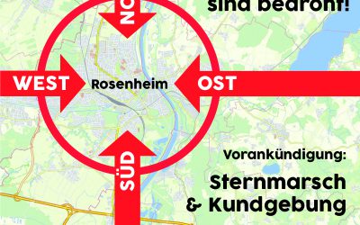 Vorankündigung: Sternmarsch und Kundgebung in Rosenheim