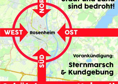Vorankündigung: Sternmarsch und Kundgebung in Rosenheim