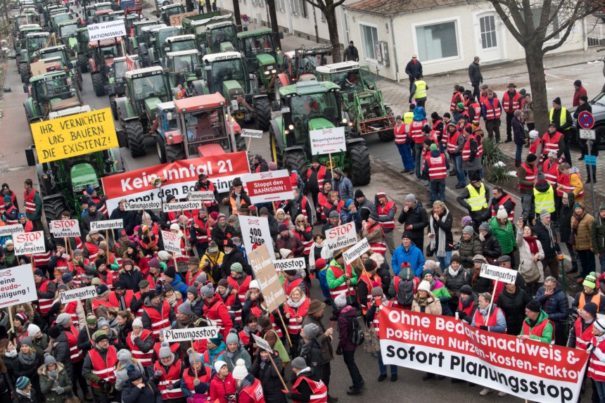 Protest gegen den Brennernordzulauf