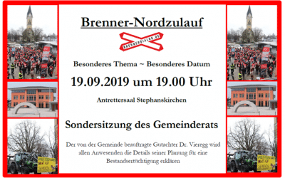 Sondersitzung „Brenner-Nordzulauf“ des Gemeinderats Stephanskirchen