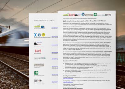 Gemeinsame Erklärung: Bürgerinitiativen gegen milliardenteure und klimabelastende Bahnprojekte